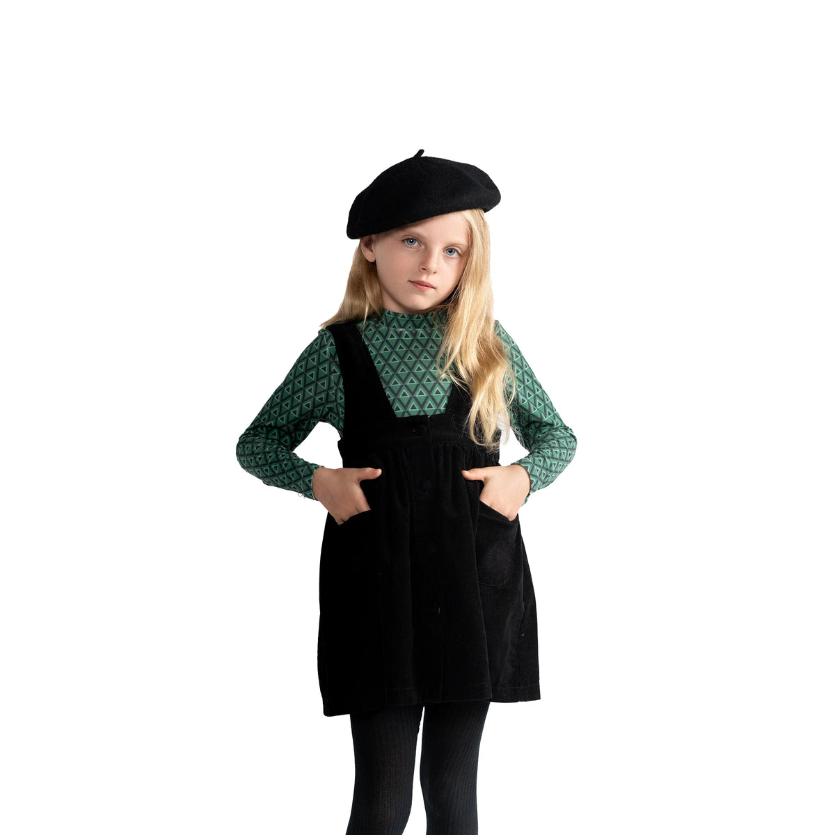 Geometric Corduroy Jumper