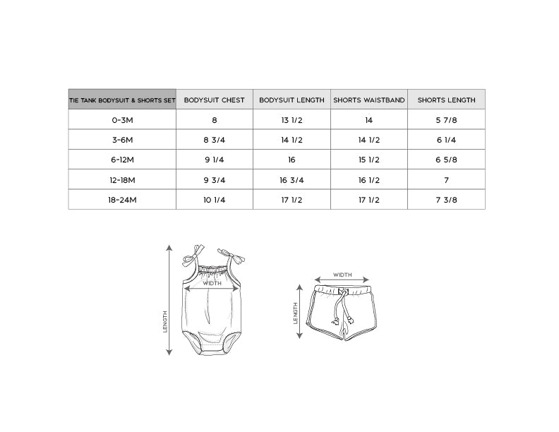 Tie Tank Bodysuit & Shorts Set