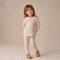 Organic Ruffle Collar Top & Legging Set - Tiny Bows