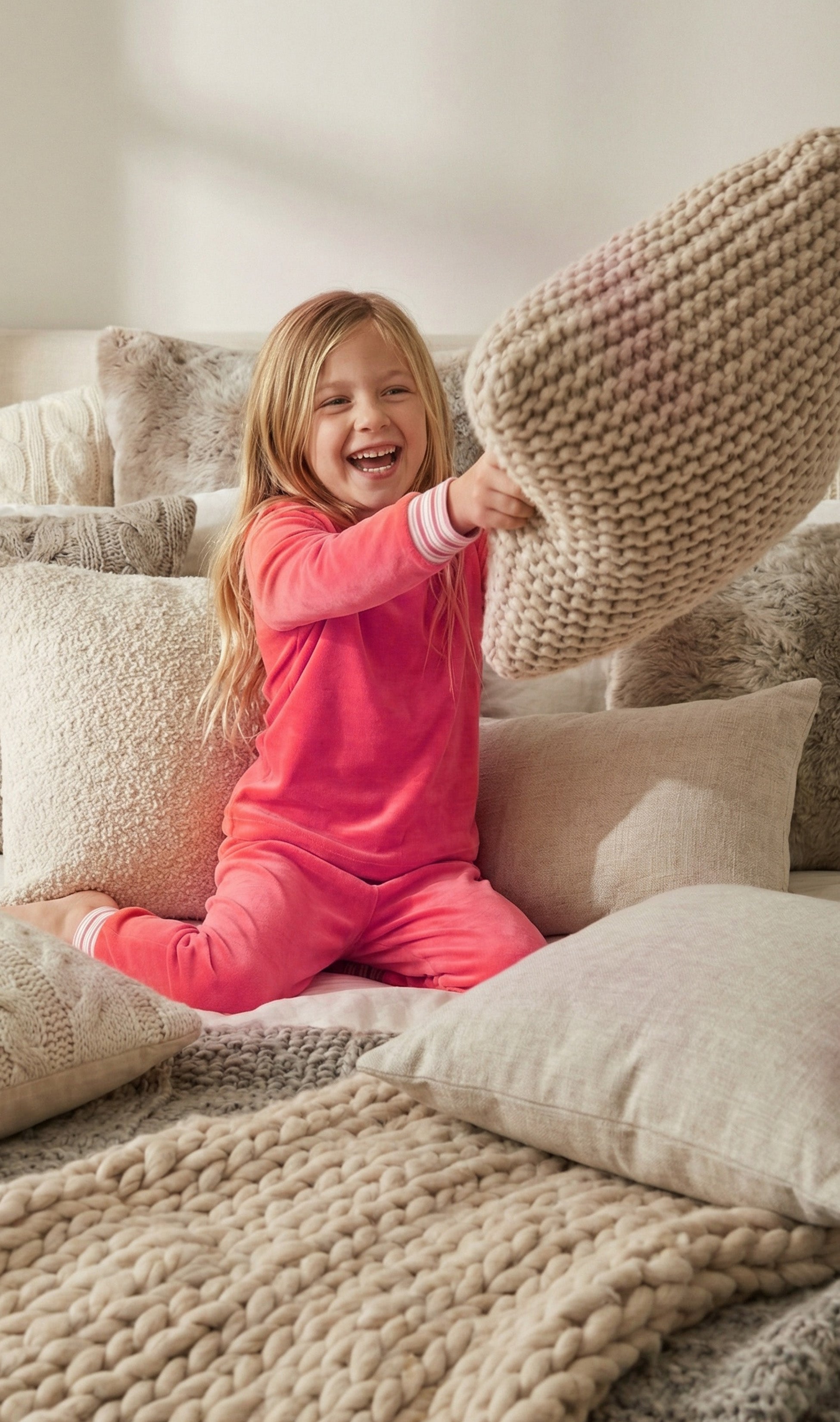 Striped cuff pajamas