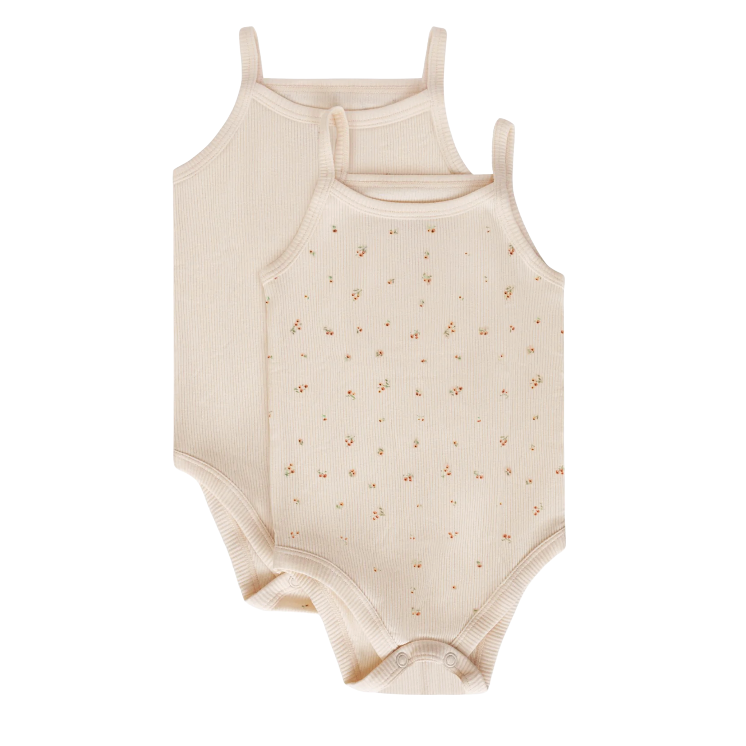 Feathers Super Soft Cotton Tank Top Baby Girl Undershirts – One-Piece Toddler Bodysuit (2 Pack)