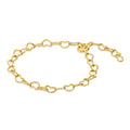 Gold heart chain bracelet
