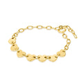 Gold flat hearts bracelet