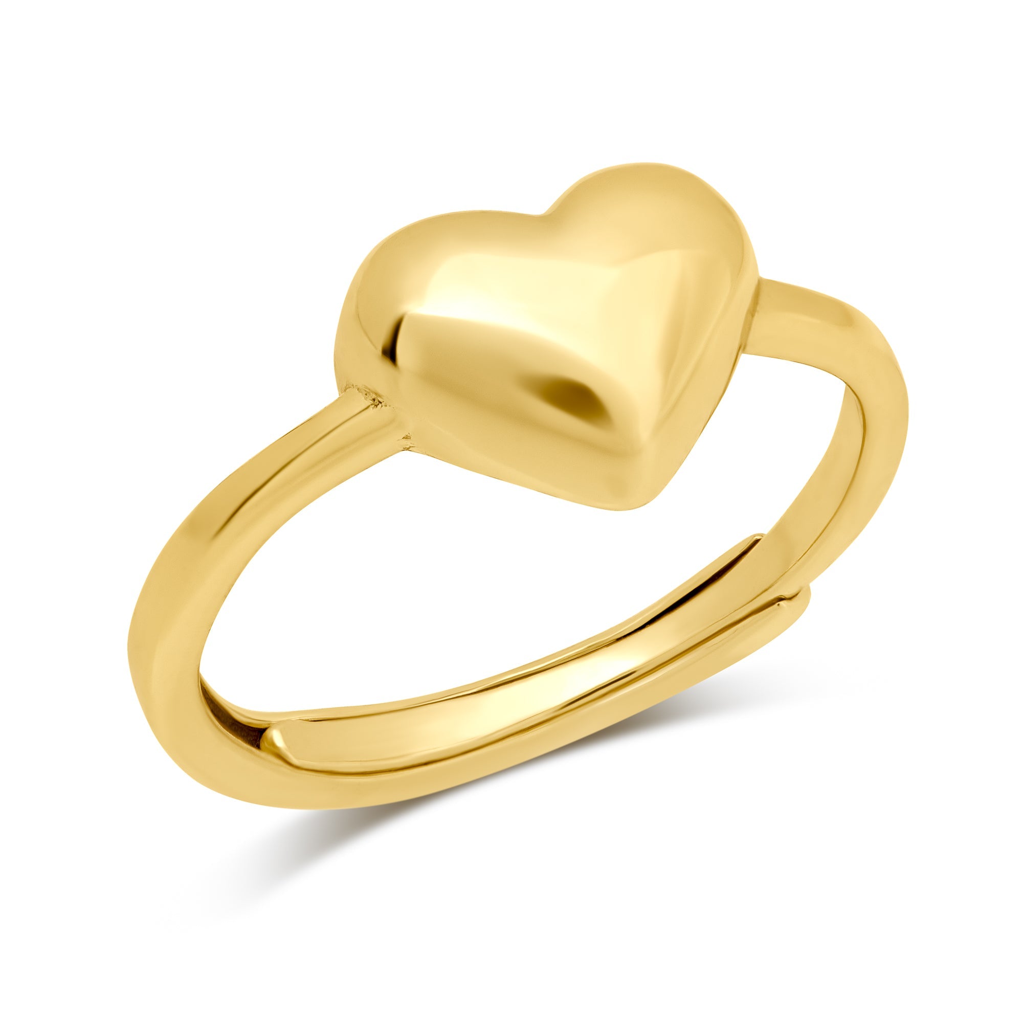 Gold heart ring