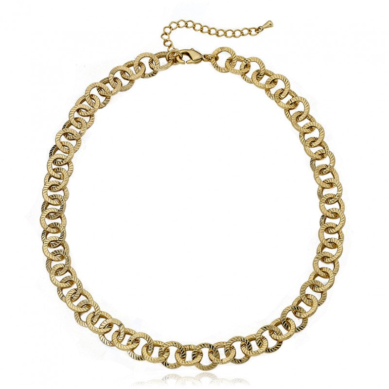 14k Gold Plated LMTS CLASSIC Gold Link Necklace
