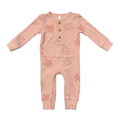 Girls Waffle Romper in Daisy Doodle