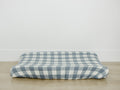 Dusty Blue Gingham Muslin Changing Pad Cover