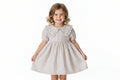 Taupe Stripe Peter Pan Collar Dress