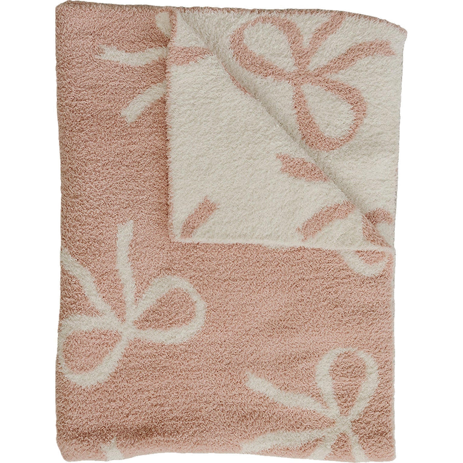 Pink Bow Plush Blanket
