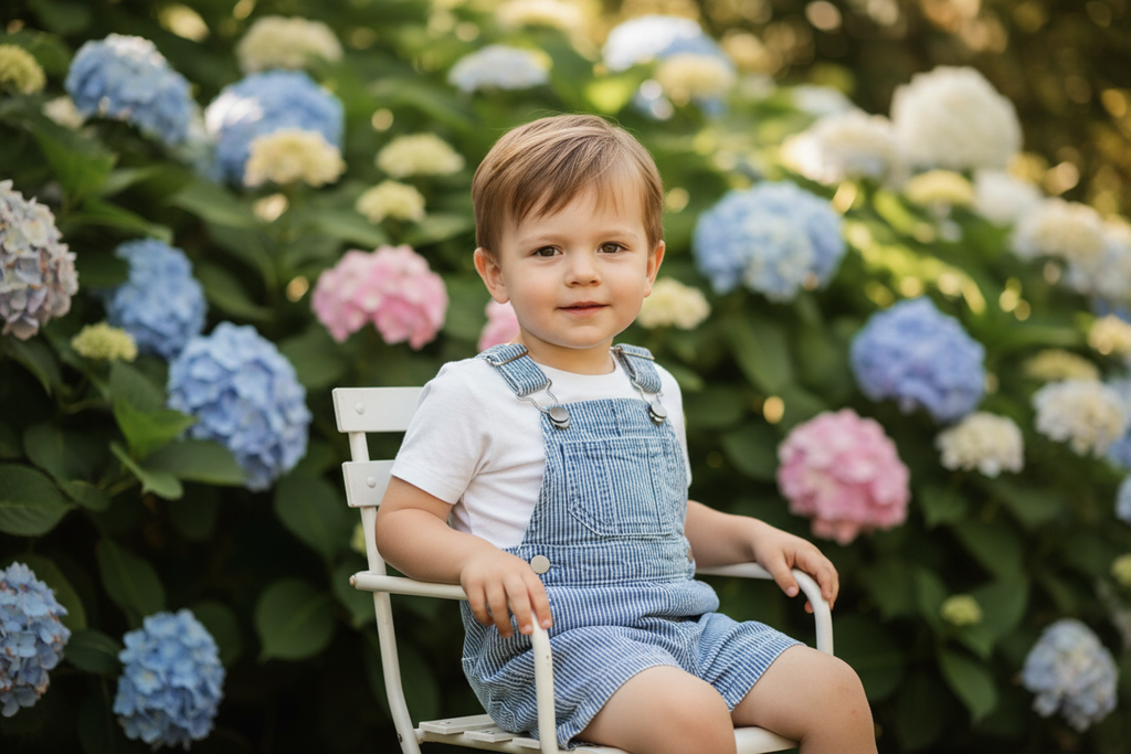 Stripe Short Overalls