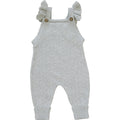Grey Ruffle Knit Overalls