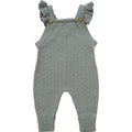 Green Ruffle Knit Overalls