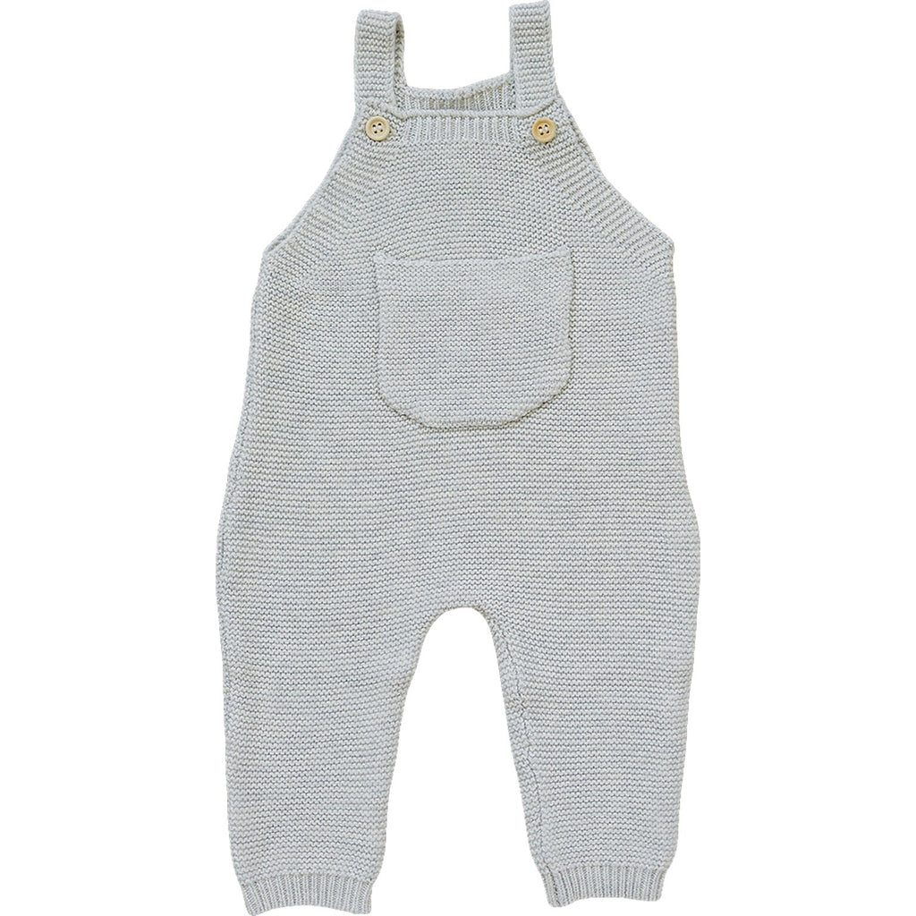 Grey Knit Overalls