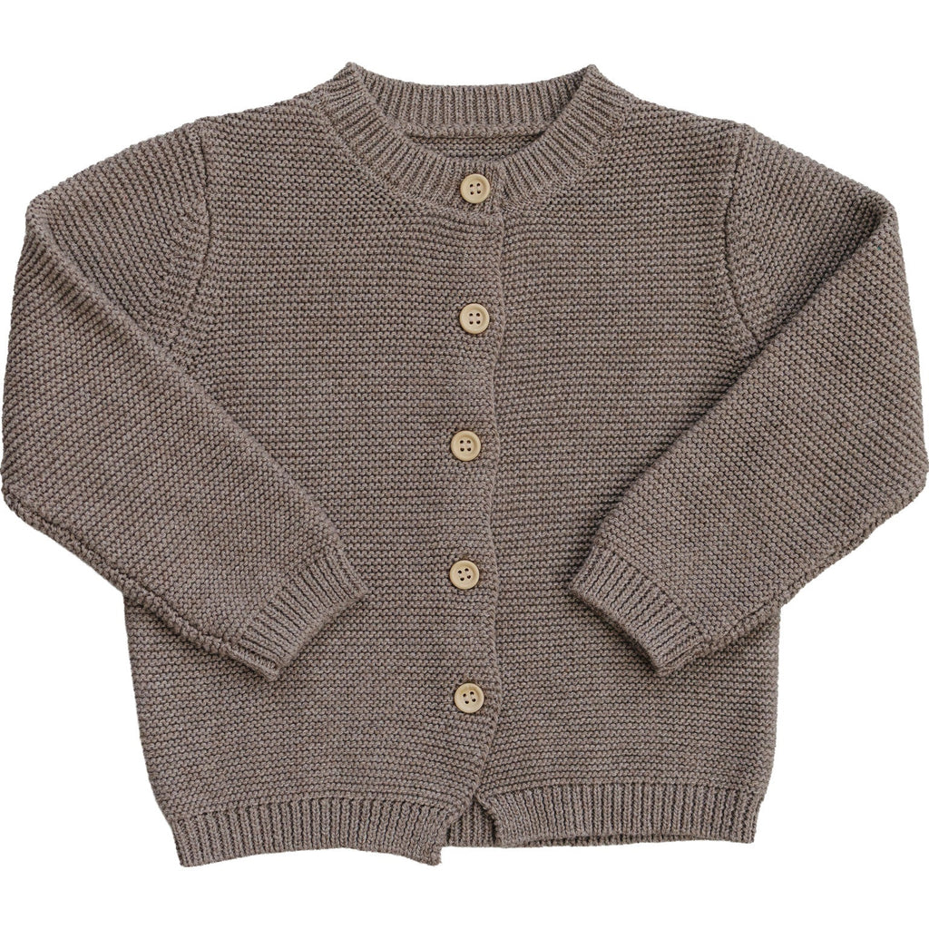 Brown Knit Button Down Cardigan