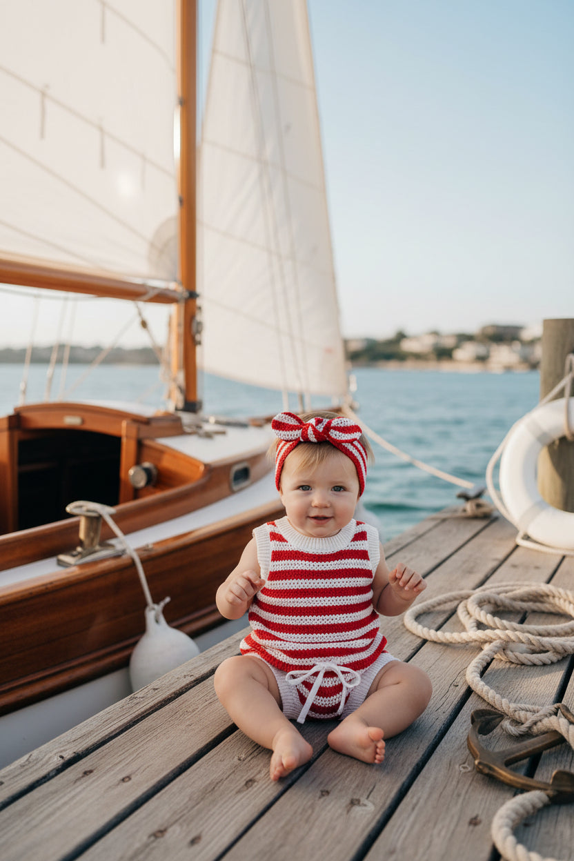 Red Stripe Bloomer Tank Set