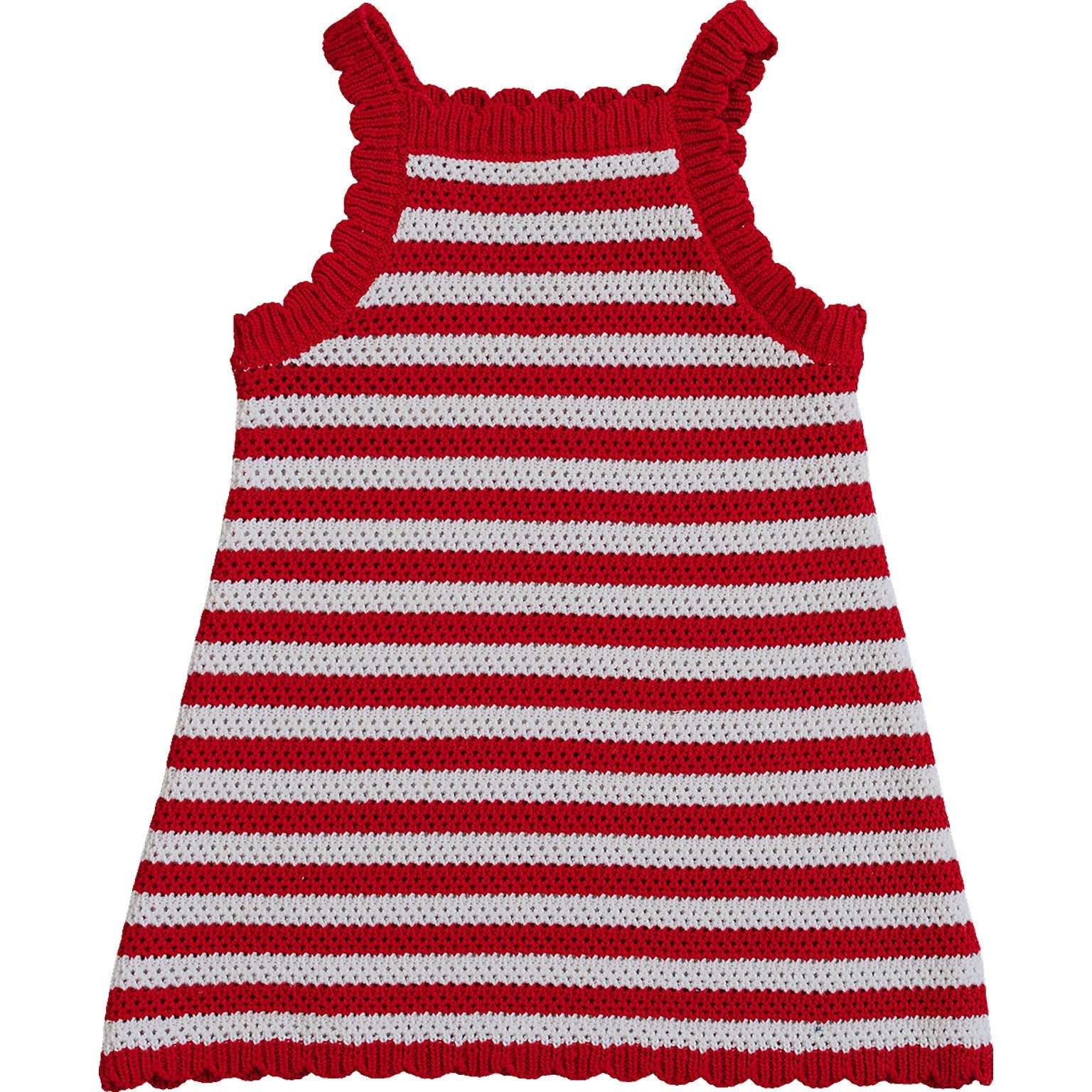 Red Stripe Knit Cover-Up Dress