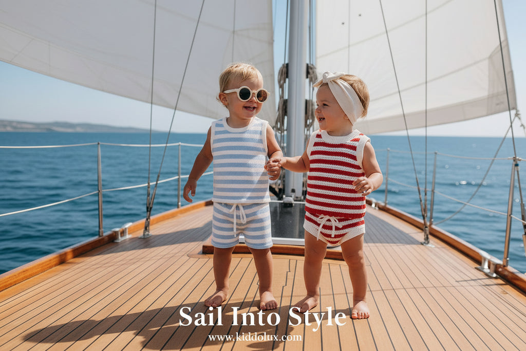 Blue Stripe Short Tank Set