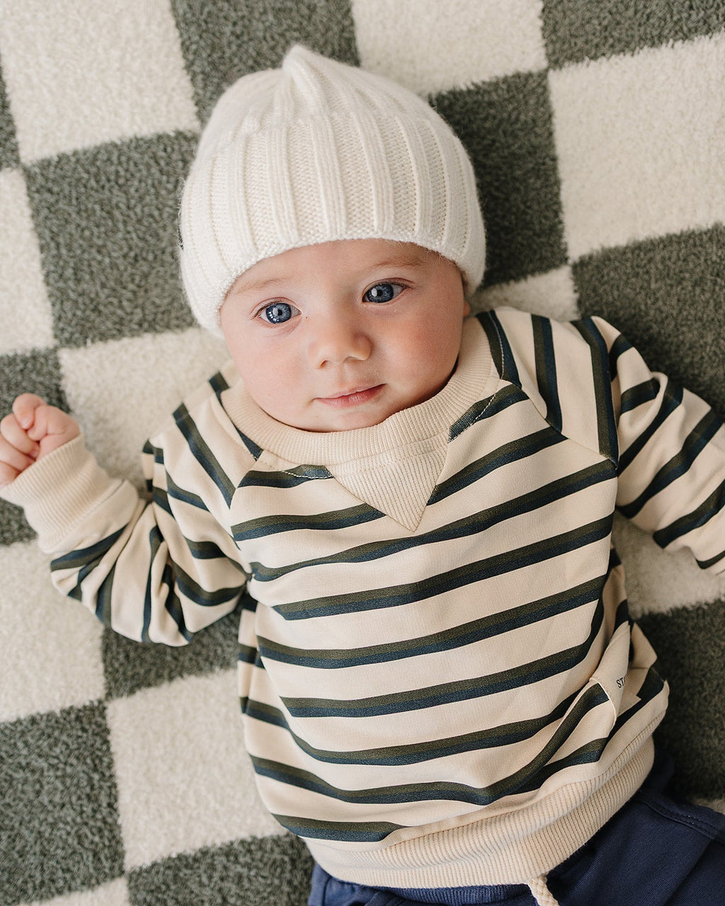 Stay Cool Striped Crewneck