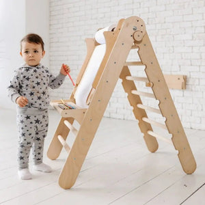 Montessori Art Station Add-On for Triangle Ladder – Creative Play Attachment - KiddoLux