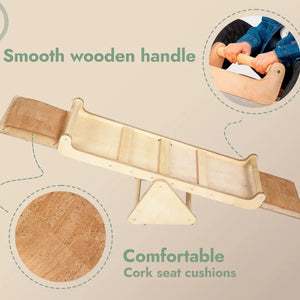 Montessori Wooden Seesaw – Balance & Coordination Development