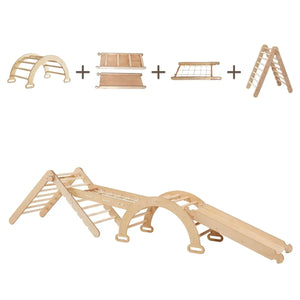 5-in-1 Montessori Climbing Frame – The Ultimate Kids Play Set - KiddoLux