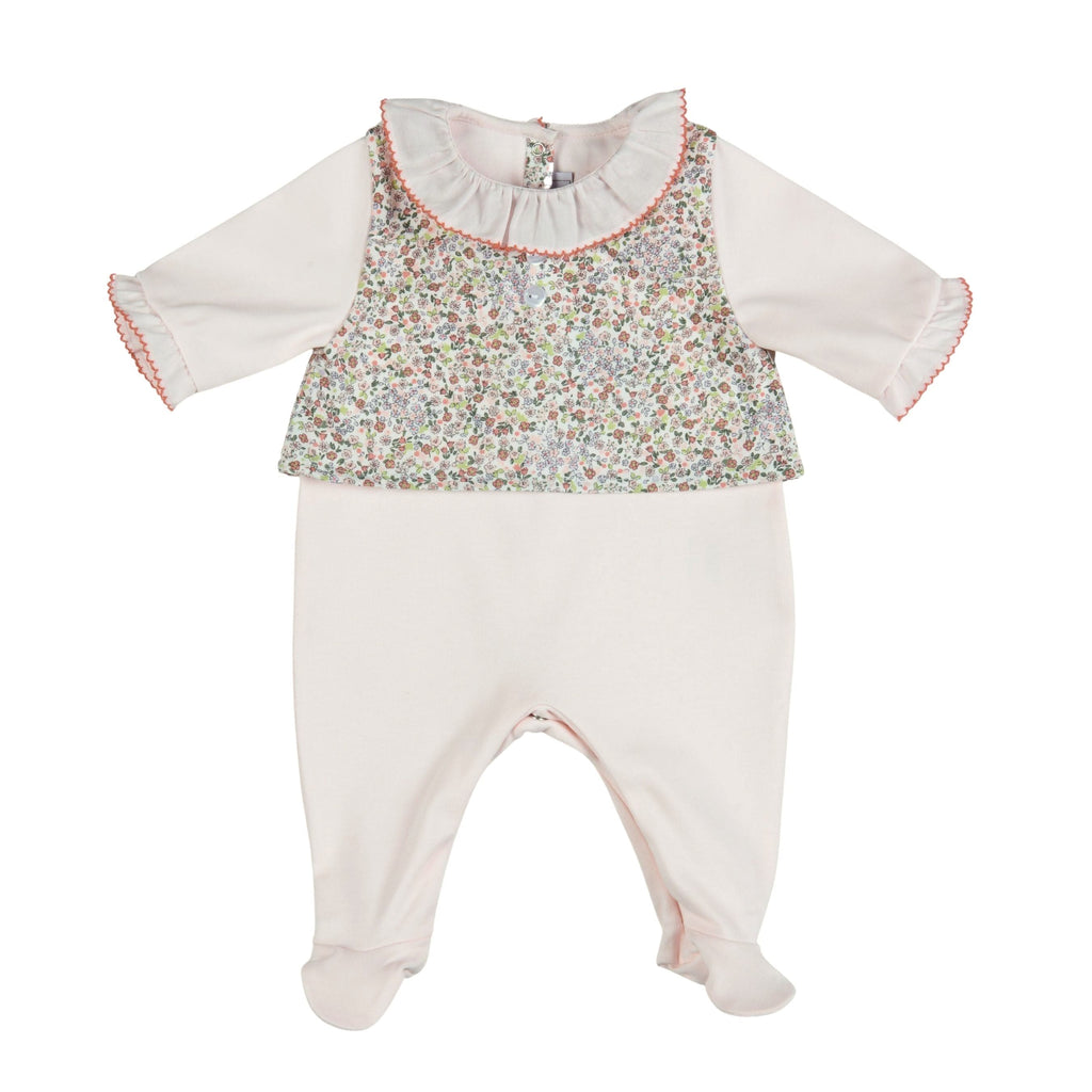ANNA | Girls Ivory Floral Organic Cotton All-in-One