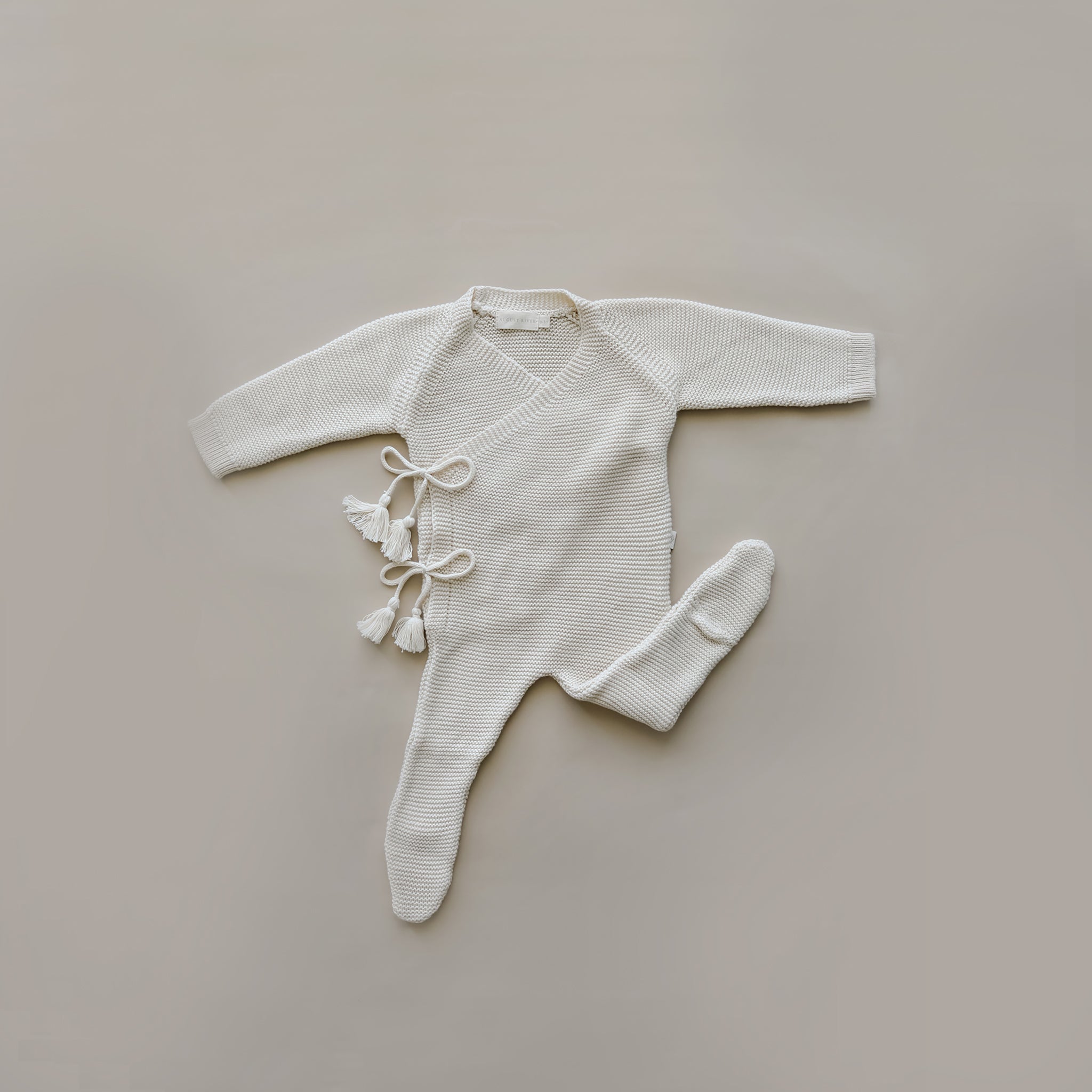 Knit Footed Jumpsuit | Natural