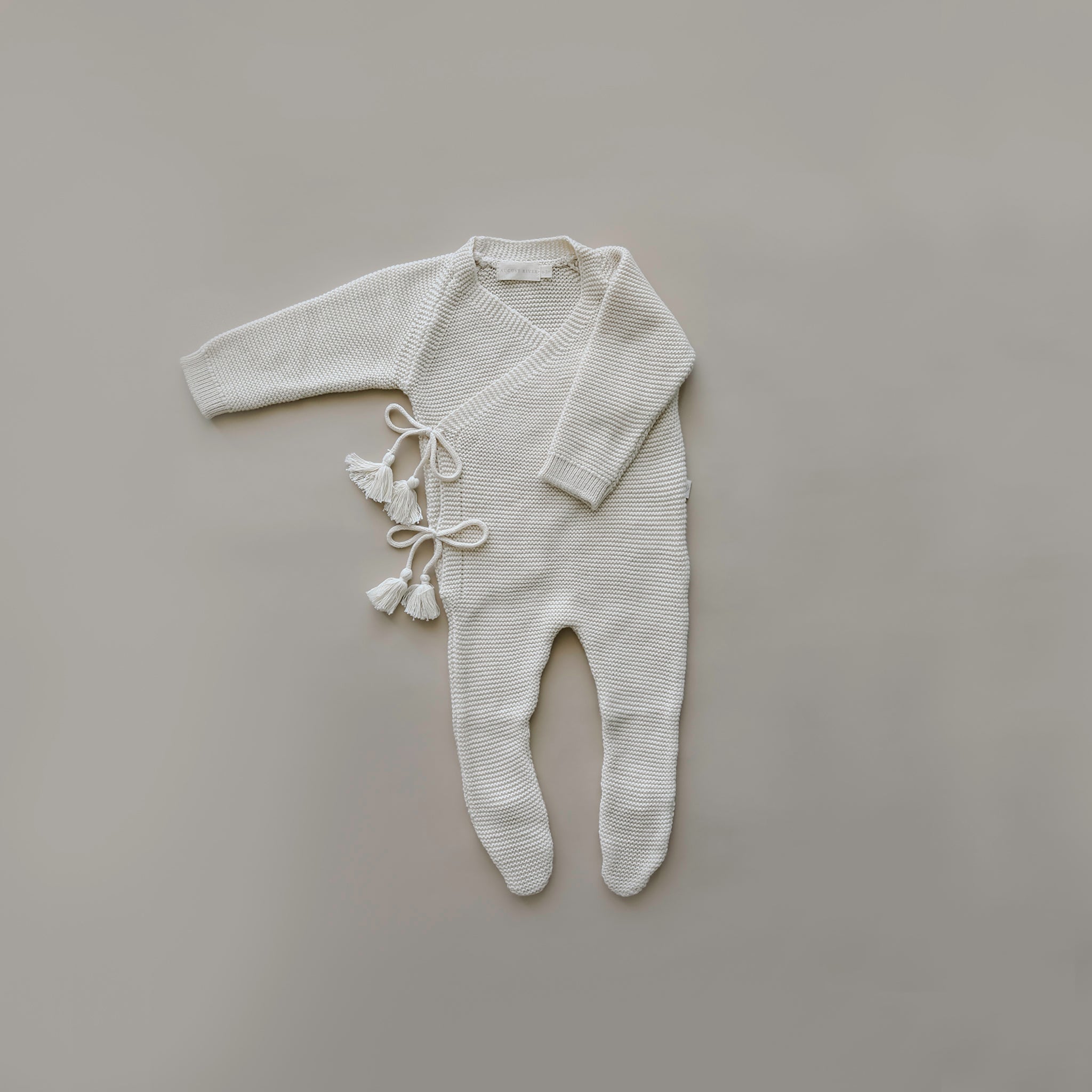 Knit Footed Jumpsuit | Natural