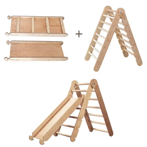 2-in-1 Montessori Ladder & Slide Ramp – Perfect for Kids Active Play - KiddoLux