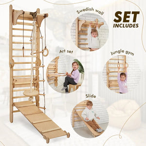 5-in-1 Montessori Climbing Set – Indoor Play Gym for Active Kids - KiddoLux