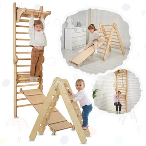 6-in-1 Montessori Climbing Set – Versatile Indoor Gym for Kids - KiddoLux