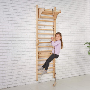 5-in-1 Wooden Swedish Climbing Wall – Montessori Ladder for Kids - KiddoLux