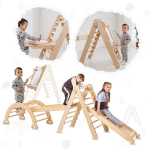 5-in-1 Montessori Climbing Frame – The Ultimate Kids Play Set - KiddoLux