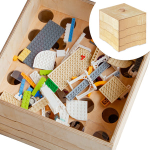 Wooden Storage Sorter for Constructor Toys – Montessori Organizer - KiddoLux