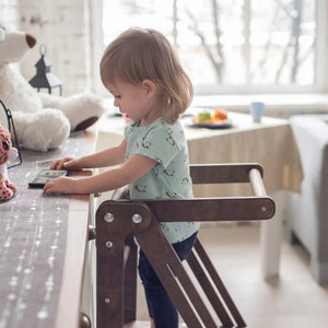 Wooden Step Stool for Kids – Montessori Independence Tool - KiddoLux