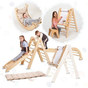 6-in-1 Montessori Climbing Set – Indoor Play Gym for Active Kids - KiddoLux