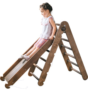 2-in-1 Montessori Ladder & Slide Ramp – Perfect for Kids Active Play - KiddoLux