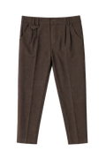 Elliot Tartan Slim Stretch Pants - Brown