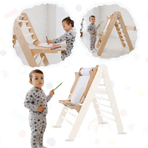 Montessori Art Station Add-On for Triangle Ladder – Creative Play Attachment - KiddoLux