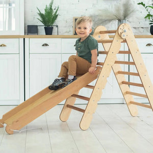 2-in-1 Montessori Ladder & Slide Ramp – Perfect for Kids Active Play - KiddoLux