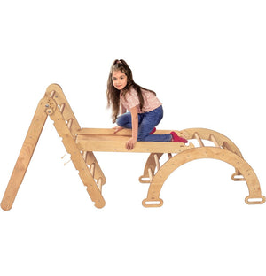 3-in-1 Montessori Climbing Set – Ladder, Ramp & Arch for Children - KiddoLux