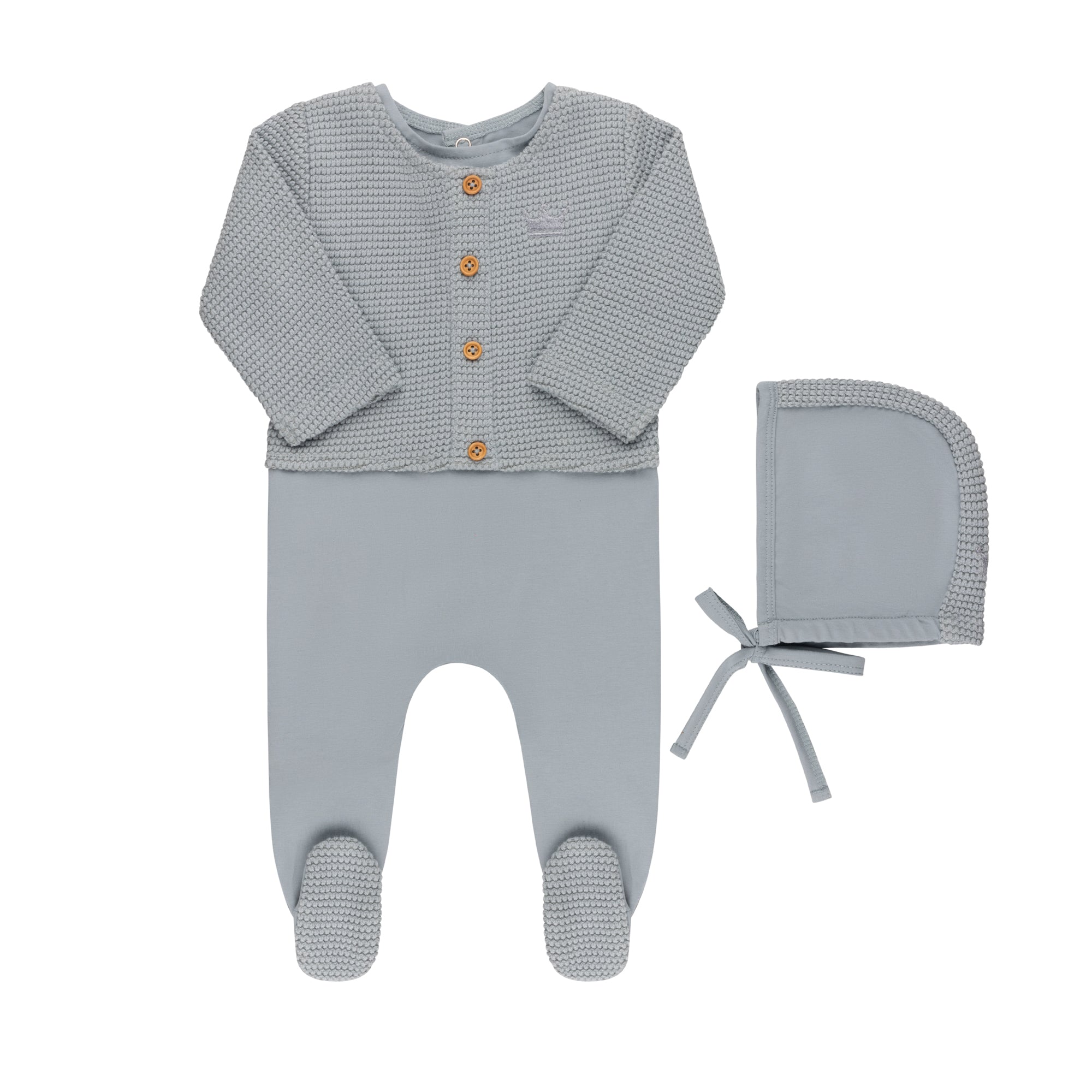 Faux Cardigan Layette Set (cotton edition)