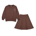 Bow Skirt Set-Rosy Brown
