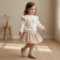Organic Fleece Ruffle Sleeve Sweatshirt - Bloom