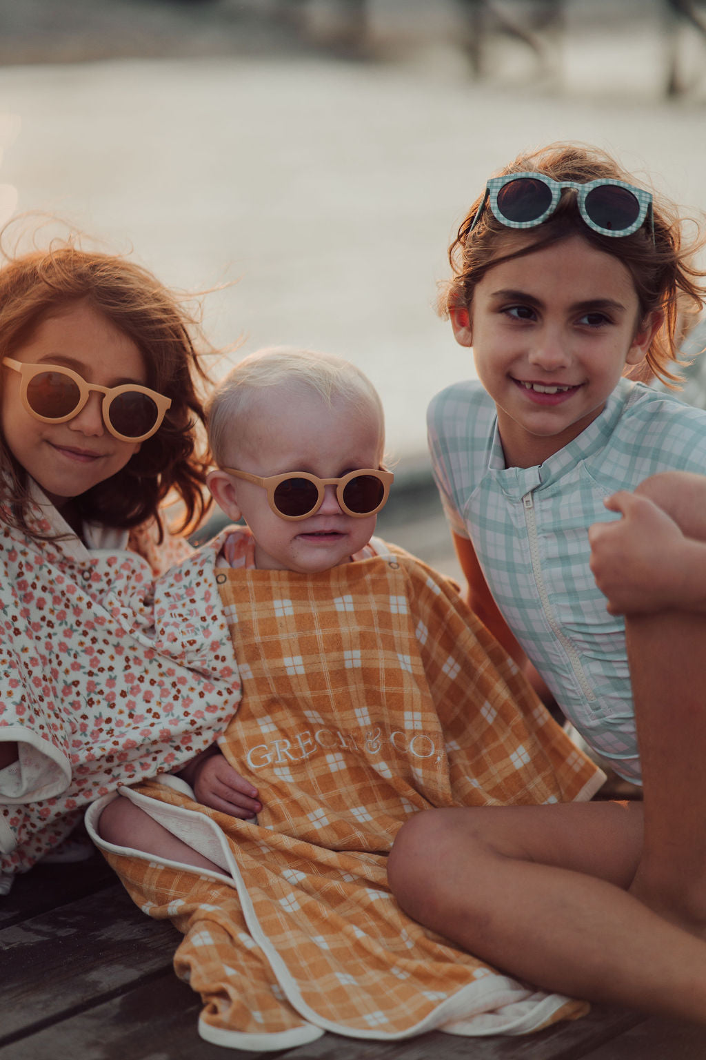 Short Sleeve Rashguard Swimsuit | UPF + Recycled - Fern Plaid