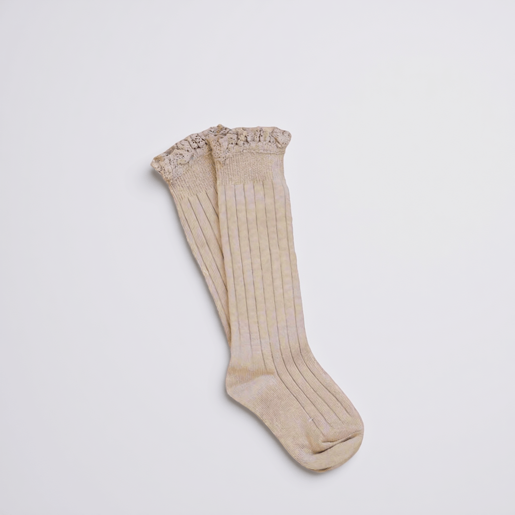 LLB Lace Top Knee High Socks (2 pairs in each order)