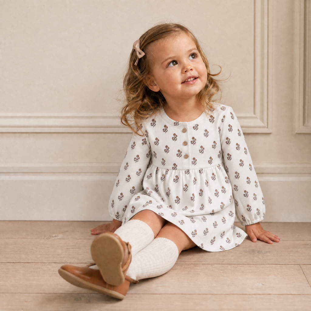 Organic Buttoned Dress - Loom
