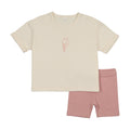 Oversized Tee Set- Pink