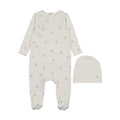 Hot Air Balloon Printed Footie- White/Blue
