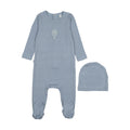 Hot Air Balloon Graphic Footie- Blue
